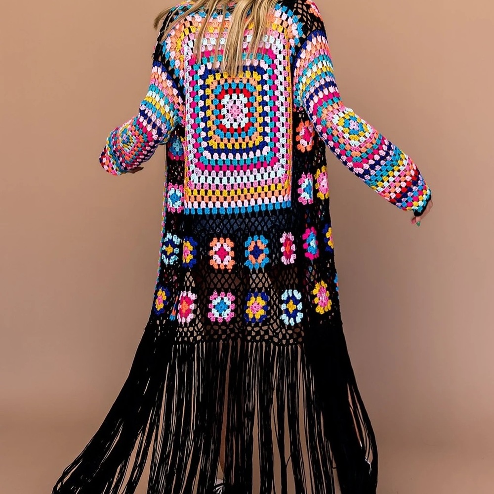 Crochet Fringe Cardigan - Picture 3 of 6